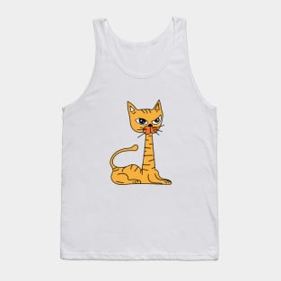 angry cat thinks how to relax Tank Top